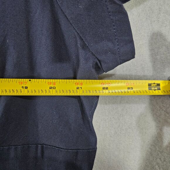 eShakti 2X Dress Embroidered Cotton Navy Blue Full Skirt Pockets Breathable - Picture 6 of 8